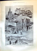 Old 1899 Rambling Dover Church Castle Maison Dieu Town Hall Shakespea Victorian