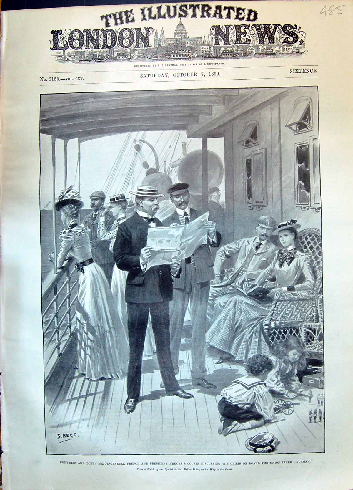 Old 1899 Major-General French President Kruger Cousin Union Liner Nor Victorian