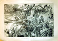 Original Old Antique Print 1899 Transvaal Crisis Boers Shooting Practise Rifle