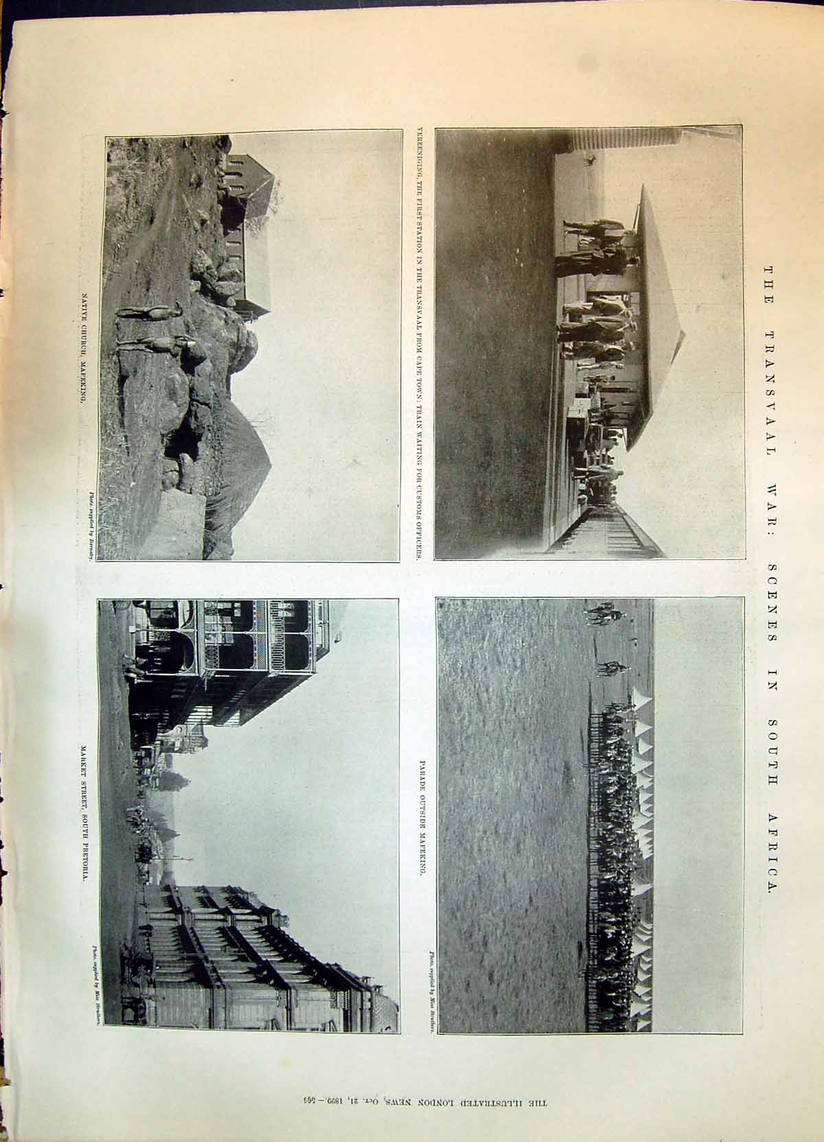 Old 1899 Transvaal War Africa Church Mafeking Market Pretoria Vereeni Victorian