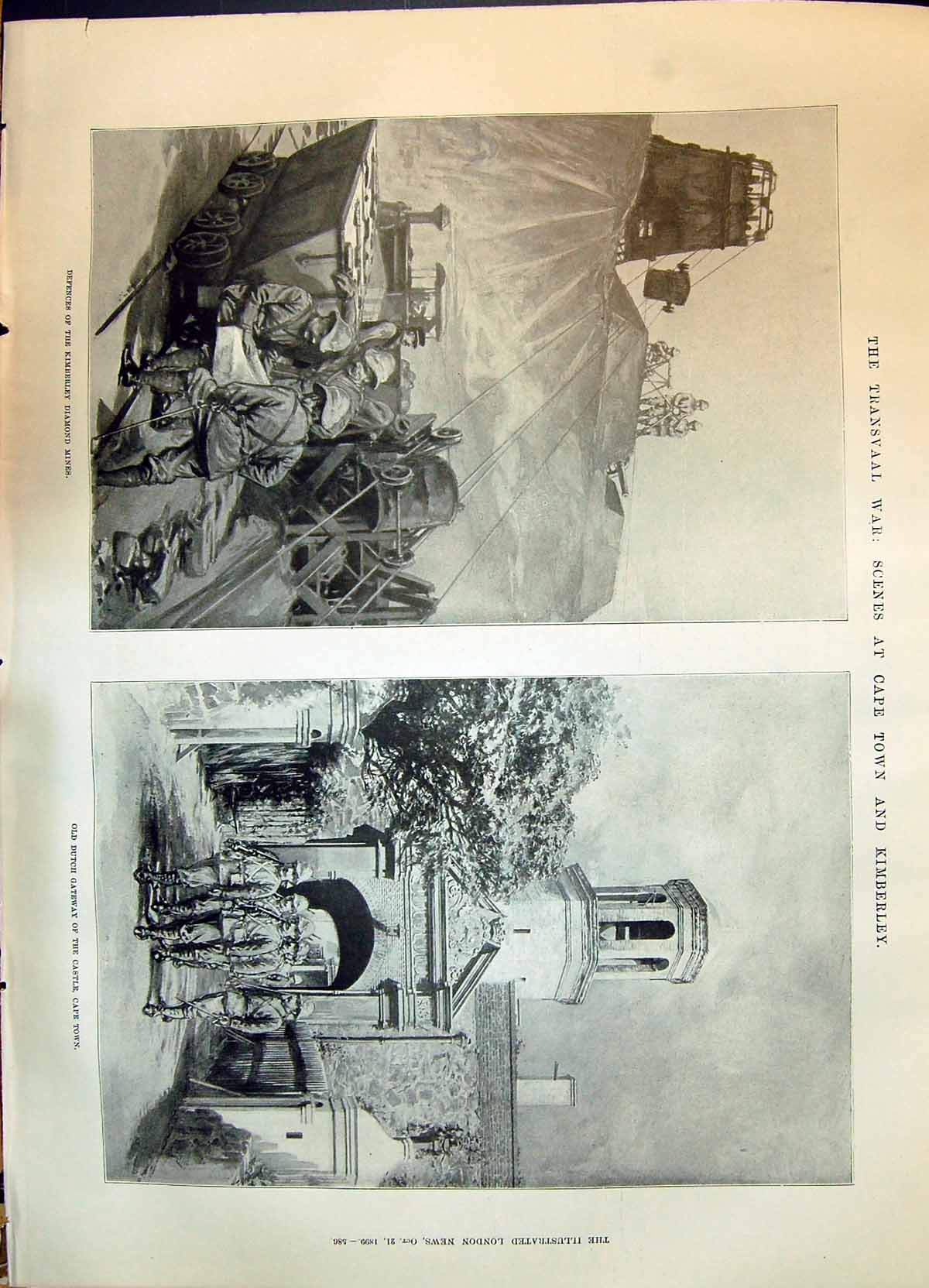Old 1899 Transvaal War Cape Toen Castle Kimberley Diamond Mines York Victorian