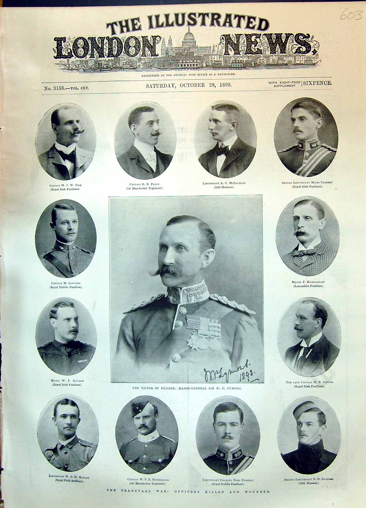 Old 1899 Transvaal War Symons Paton Carbery Connor Bayford Lowndes Da Victorian