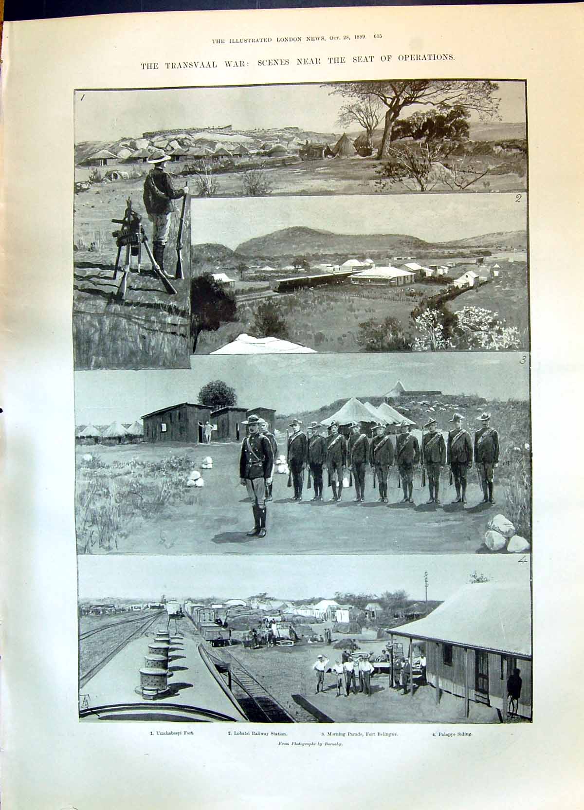 Old 1899 Transvaal War Umchabesyi Fort Lobatsi Railway Fort Belingwe Victorian
