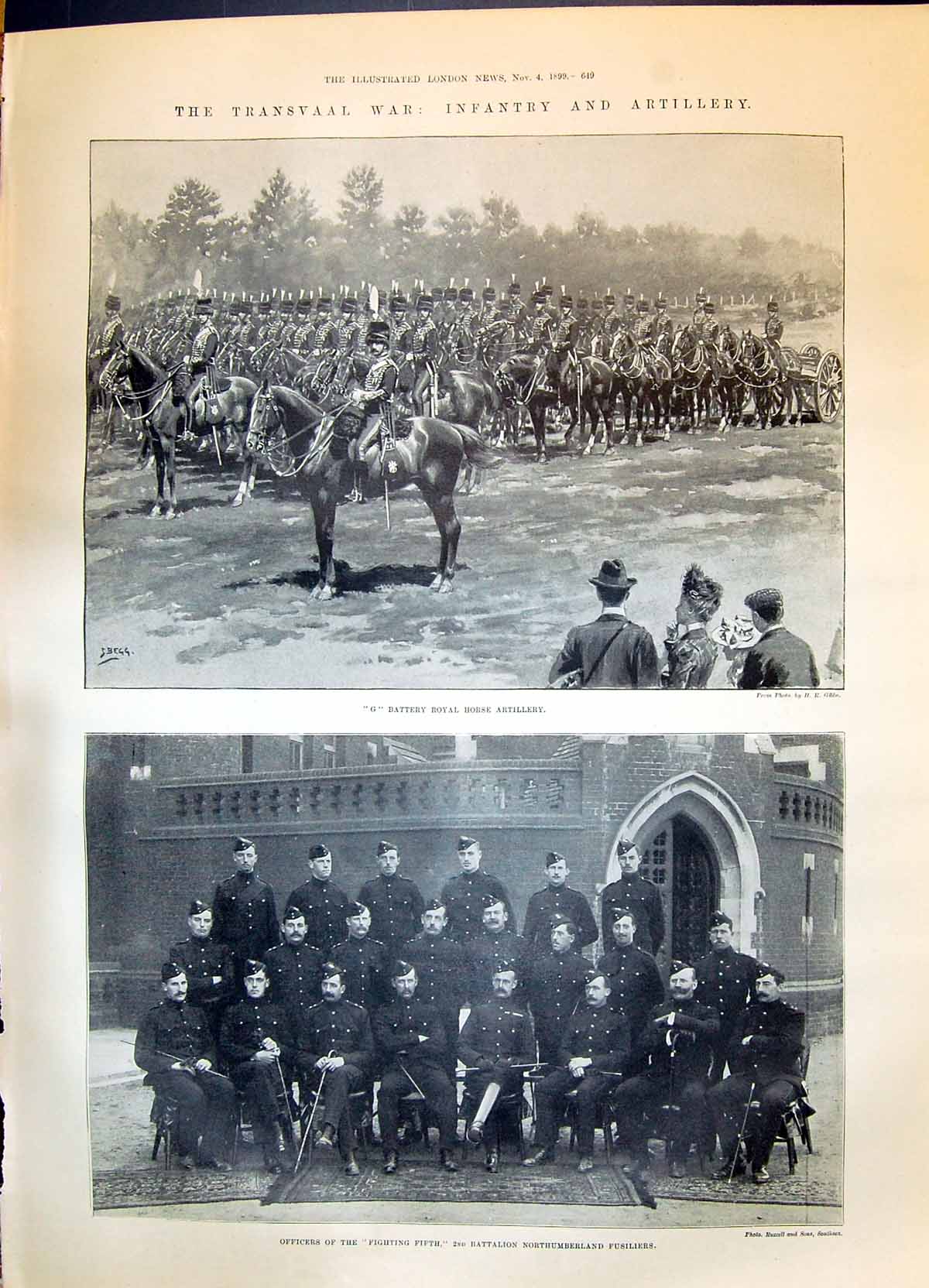 Old 1899 Transvaal War Horse Artillery Northumberland Dragoon Banfiel Victorian