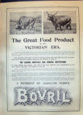 Original Old Antique Print 1899 Advertisement Bovril Food Product Cattle 19th