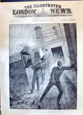 Old Print 1899 War Ship Stormy Sea Sir Buller Horse Siers Seppings Wrigh 19th