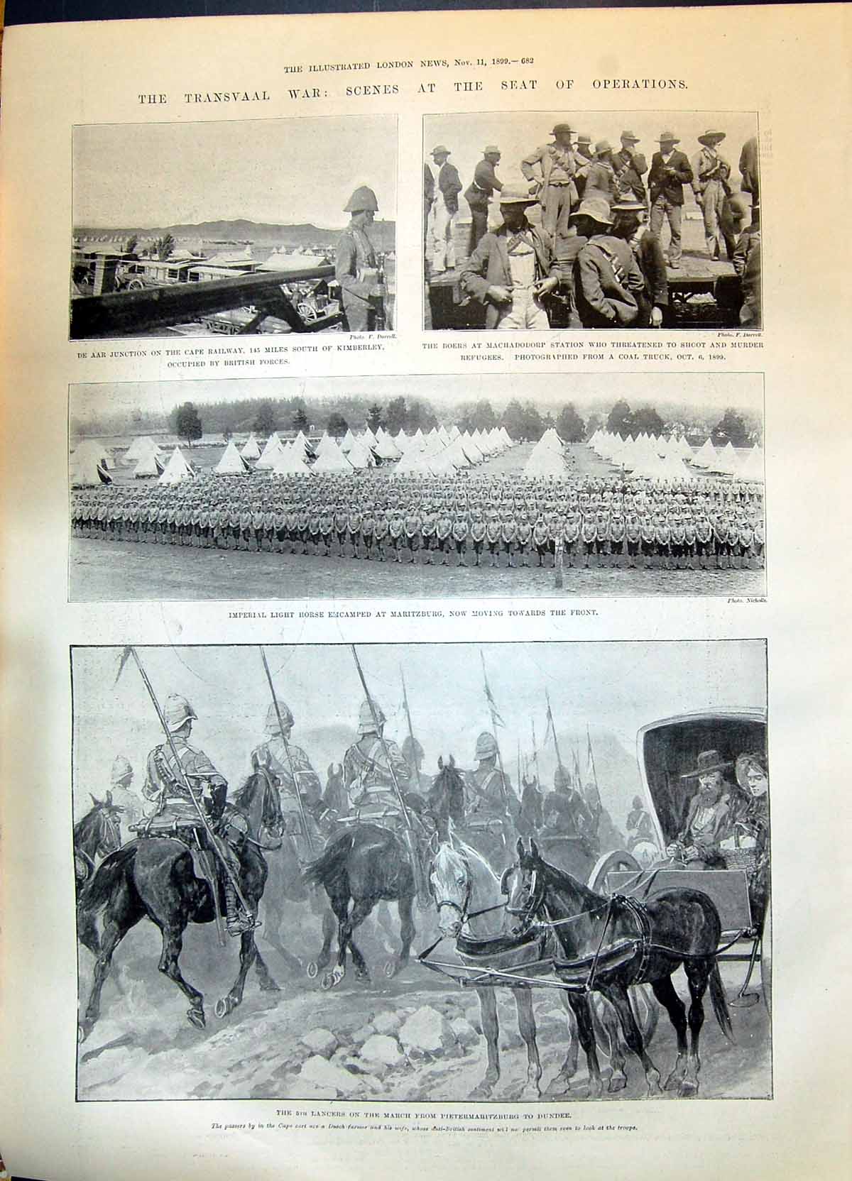 Old 1899 Transvaal War Boers Machadodorp Kimberley De Aar Neeld Levit Victorian