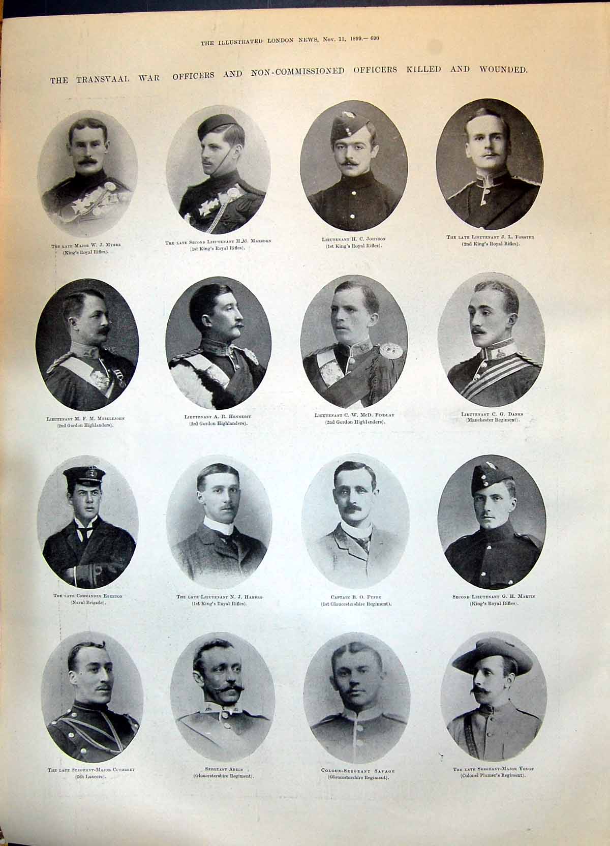 Old 1899 Transvaal War Marsden Hambro Fyffe Martin Savage Hospital La Victorian