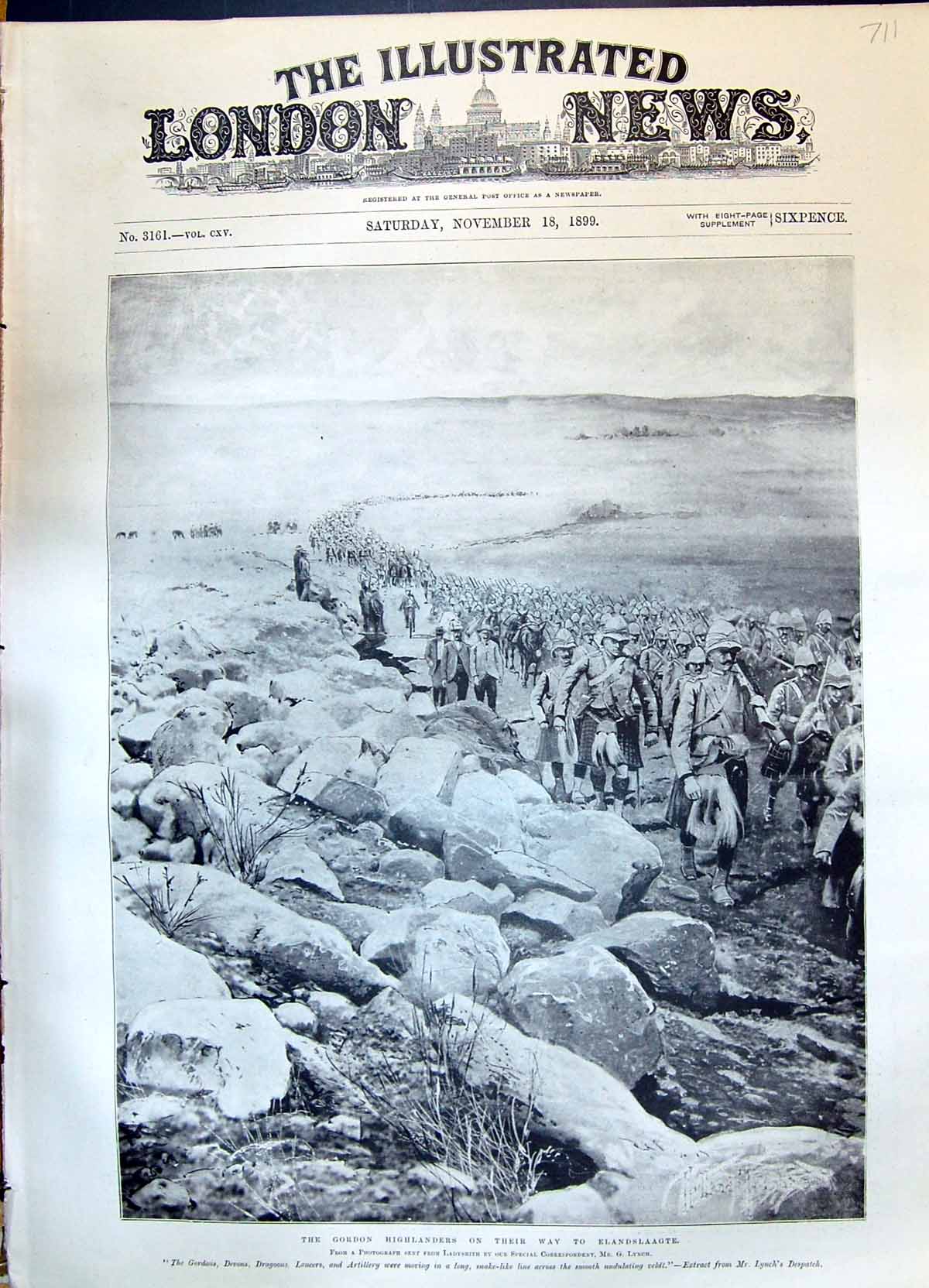Old 1899 Gordon Highlanders Elandslaagte Devons Dragoons Lancers War Victorian