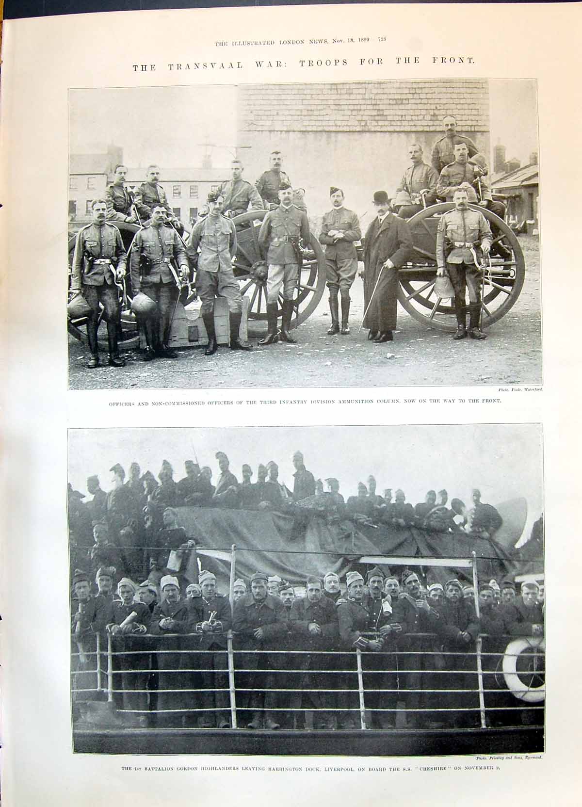Old 1899 Transvaal War Gordon Highlanders Hussar Harrington Liverpool Victorian