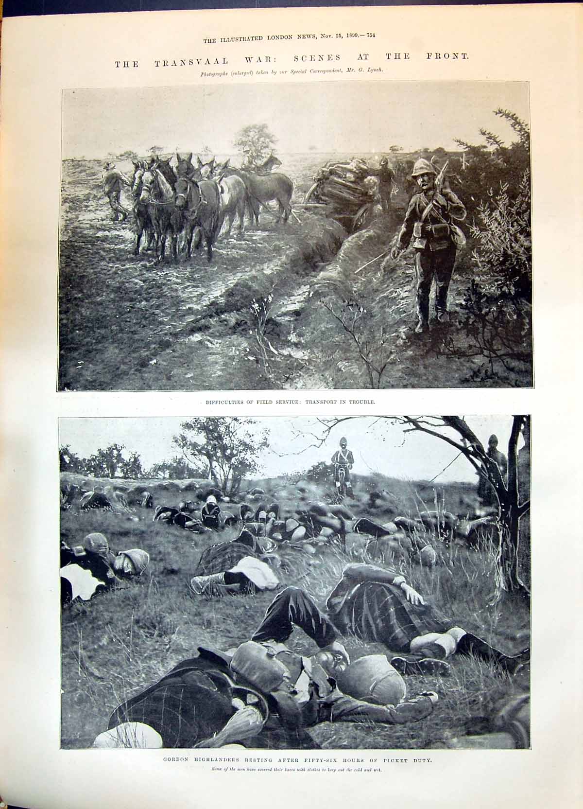Old 1899 Transvaal War Field Service Gordon Highlanders Wallace Munn Victorian