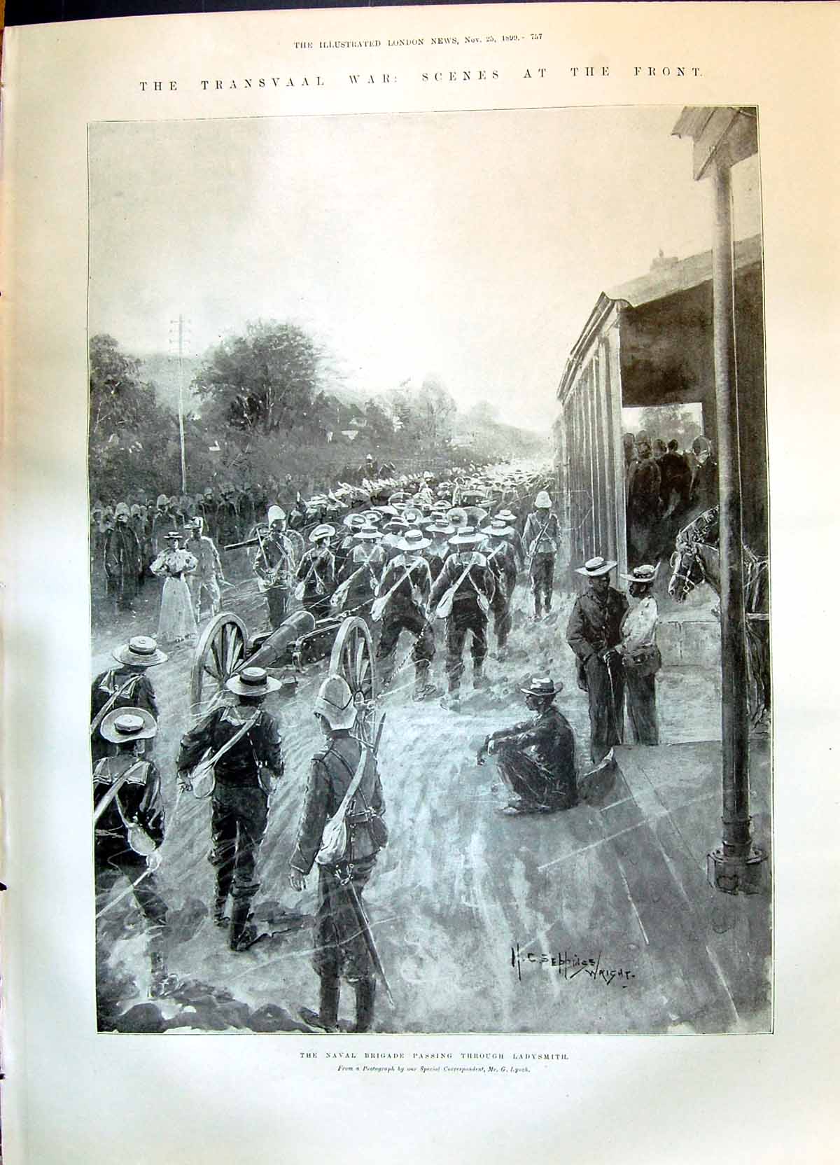 Old 1899 Transvaal War Naval Brigade Ladysmith Battle Elandslaagte Bo Victorian