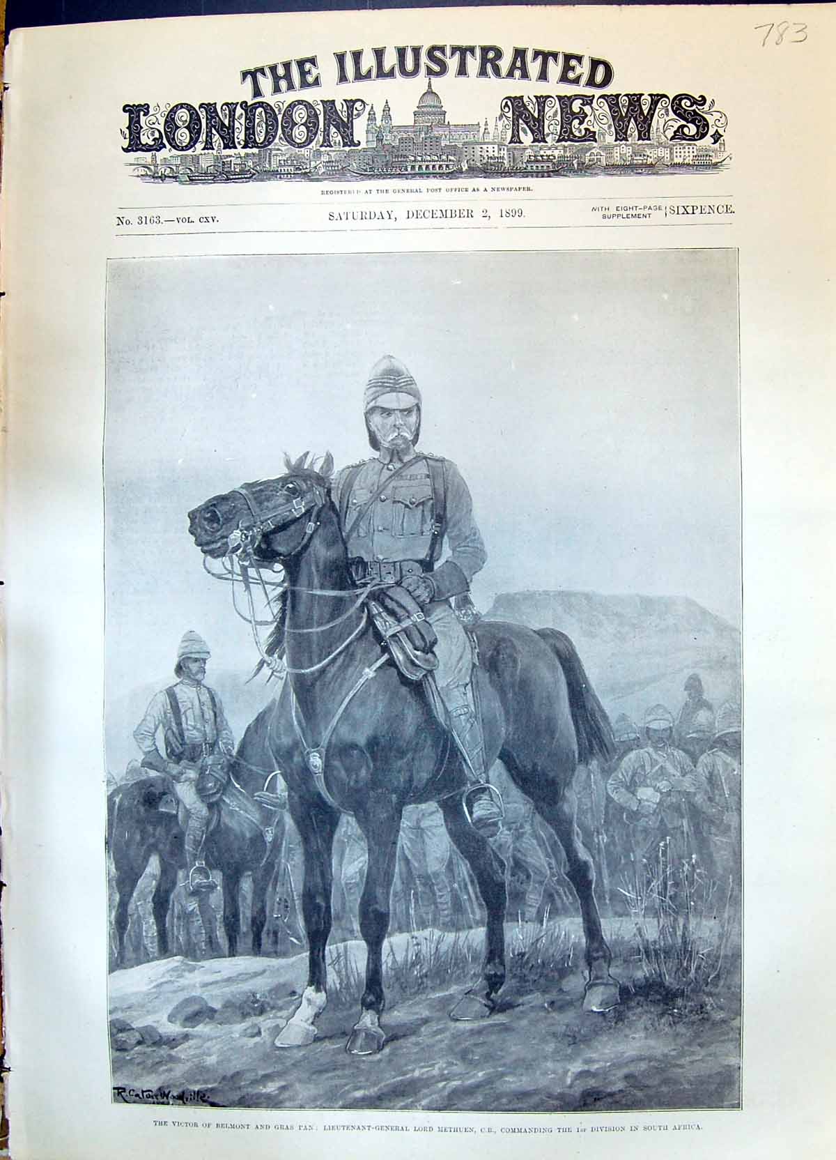 Old 1899 Victor Belmont Gras Pan Lieutenant-General Lord Methuen Afri Victorian