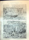Old Print 1899 Battle Lombard'S Kop Macpherson Siers Australia Town Hall 19th