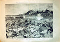 Original Old Antique Print 1899 Transvaal War Siers Battle Final Assault Lynch