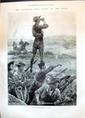 Old Print 1899 Transvaal War Siers Trenches Mafeking Family Sorrow Dinne 19th