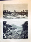 Old 1899 Frere Bridge Natal Railways Amalfi Landslip Duke Westminster Victorian