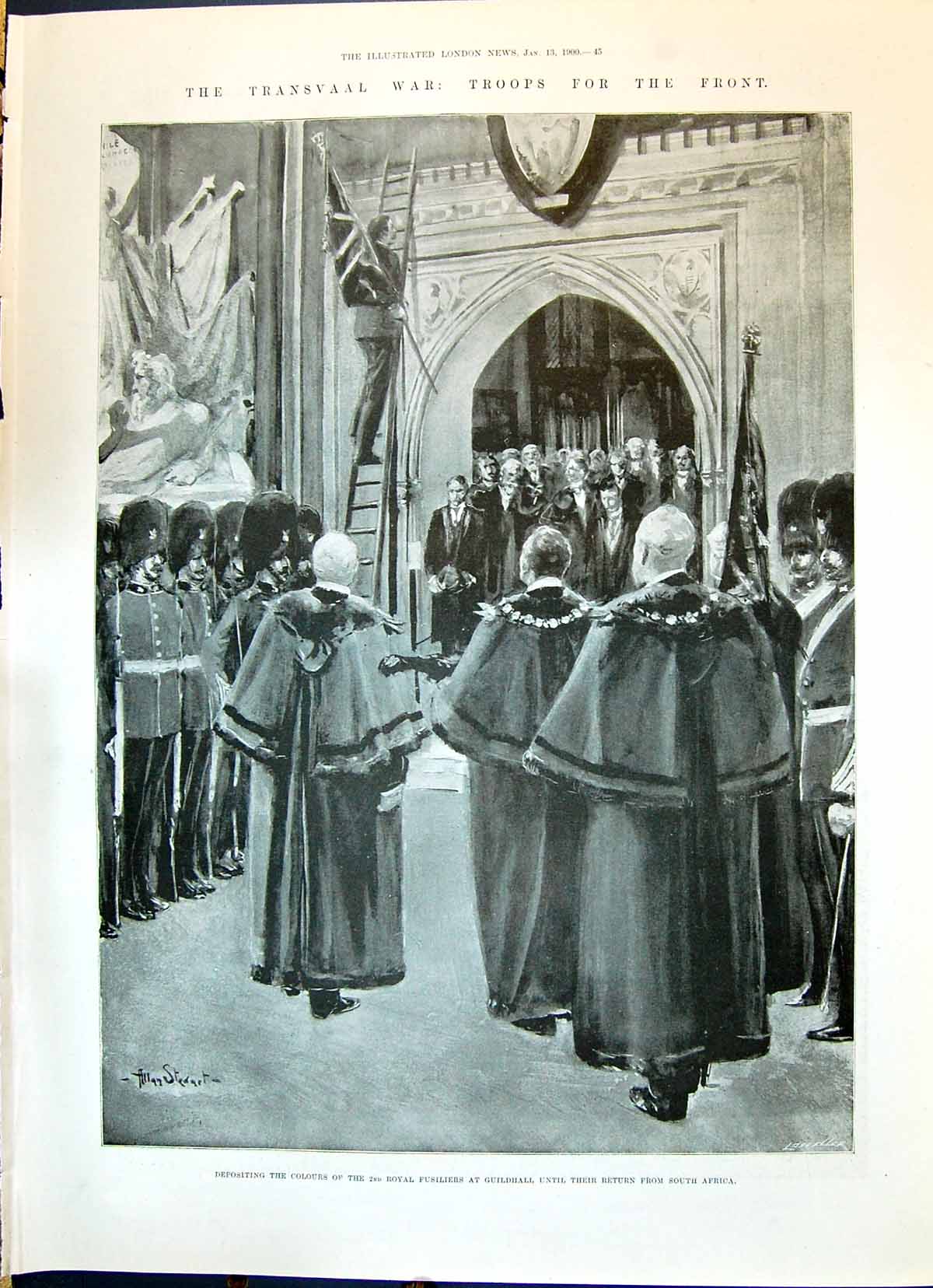 Old 1900 Transvaal War Royal Fusiliers Guildhall London Scottish Volu Victorian