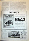 Old Print 1900 Bovril Keating'S Lozenges Merryweather Chute Fire Escapes 20th