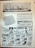 Old 1900 Steam Ship Briton Africa Leveson'S Robinson Sphere Newspaper Victorian