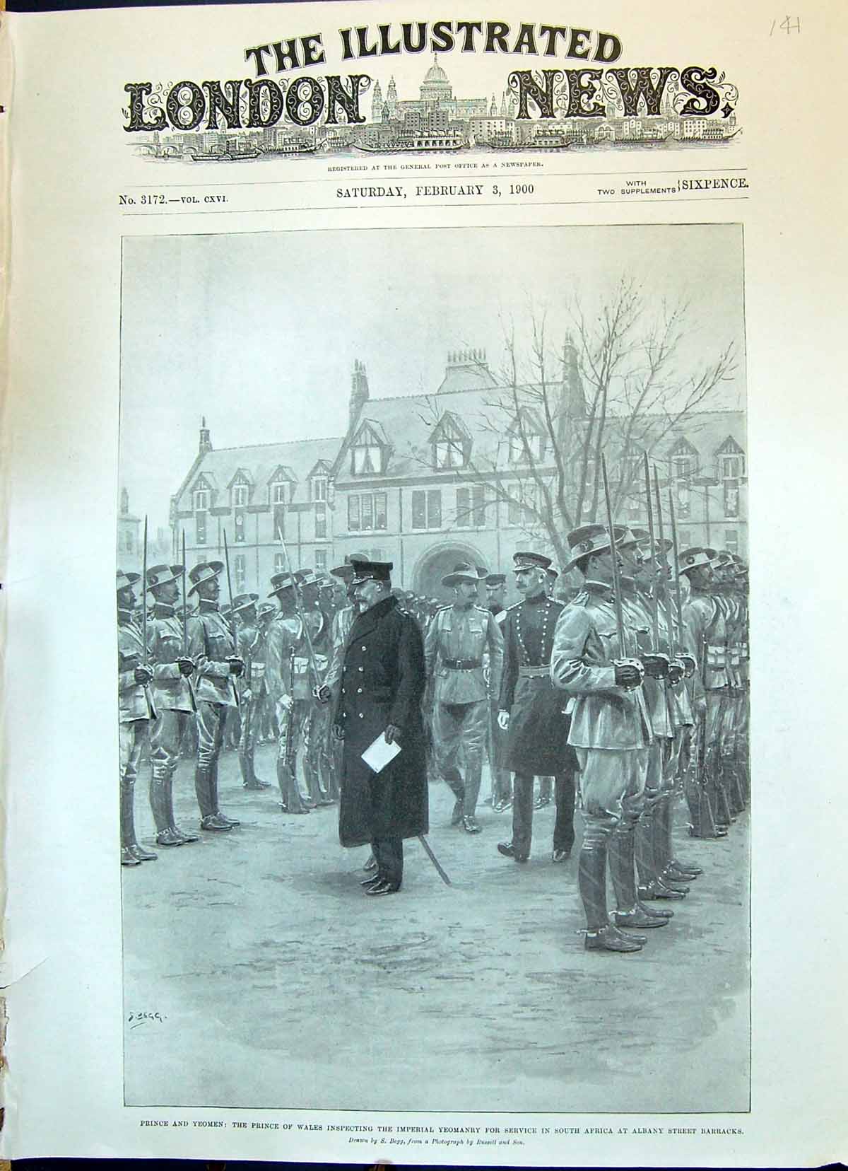 Old 1900 Prince Wales Imperial Yeomanry War Africa Albany Street Barr Victorian