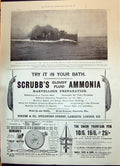 Old Print 1900 Tornado Boat Destroyer Ship Viper Scrubb'S Ammonia Bensons 20th