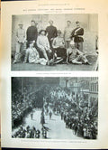 Old Antique Print 1900 Colonial Auxiliaries Contingent Price Ship Moravia 20th