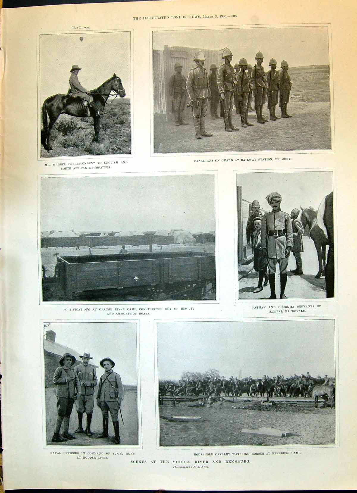 Old 1900 War Modder River Rensburg Wright Pathan Goorkha Macdonald Fa Victorian