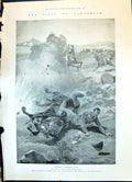 Old Print 1900 Siege Ladysmith Sier Horse Shell Prior Commissariat Ficer 20th