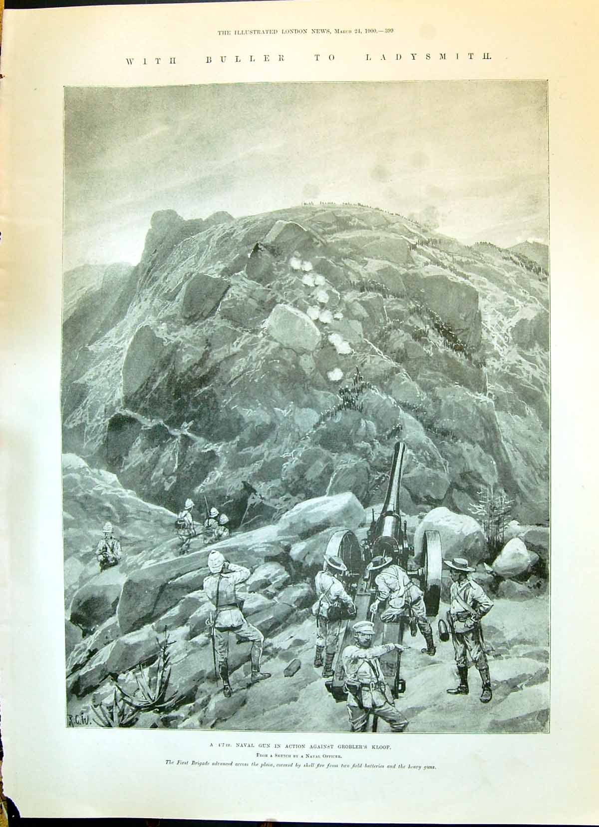 Old 1900 Buller Ladysmith War Naval Gun Grobler Klomonte Cristo Chiev Victorian