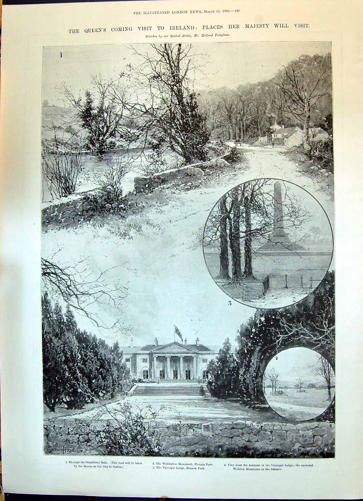 Old 1900 Ireland Wellington Monument Viceregal Phoenix Sterkstroom Tu Victorian