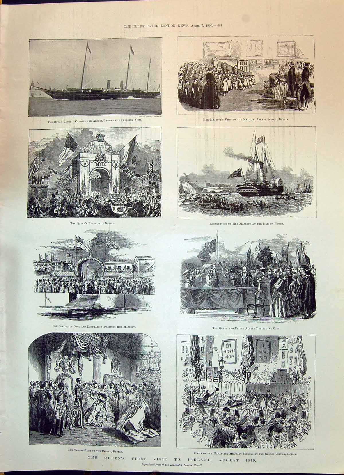 Old 1900 Royal Yacht Victoria Albert Ship Queen Victoria Albert Duke Victorian
