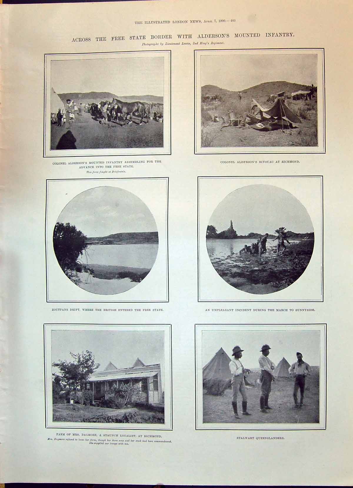 Old 1900 War Colonel Alderson Richmond Zoutpans Drift Dagmore Ladies Victorian