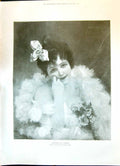 Antique Print 1900 Portrait Beautiful Woman Brunette Ferrier Berlin Company