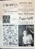 Old Print 1900 Warings Mappin Webb Pears Soap Bennett Tea Ladies Fashion 20th