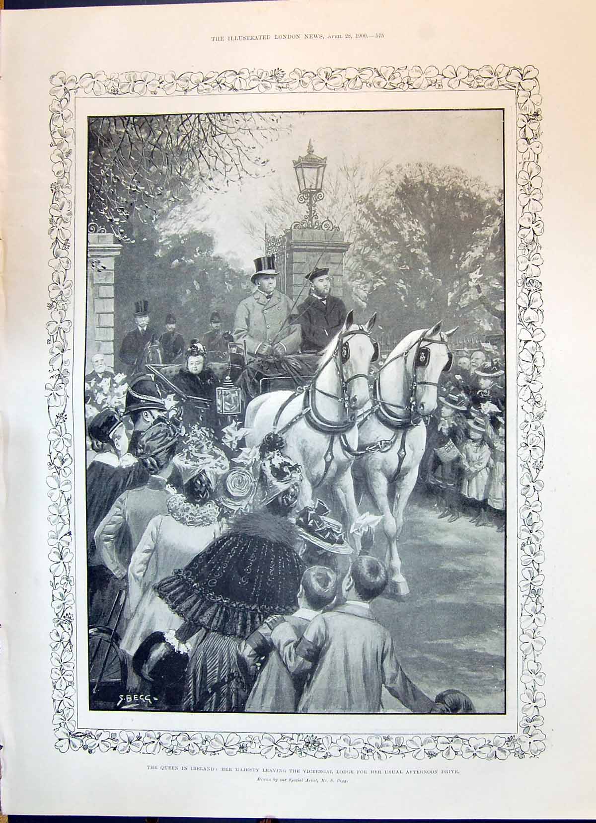Old 1900 Queen Victoria Ireland Viceregal Lodge Convent Sacred Heart Victorian