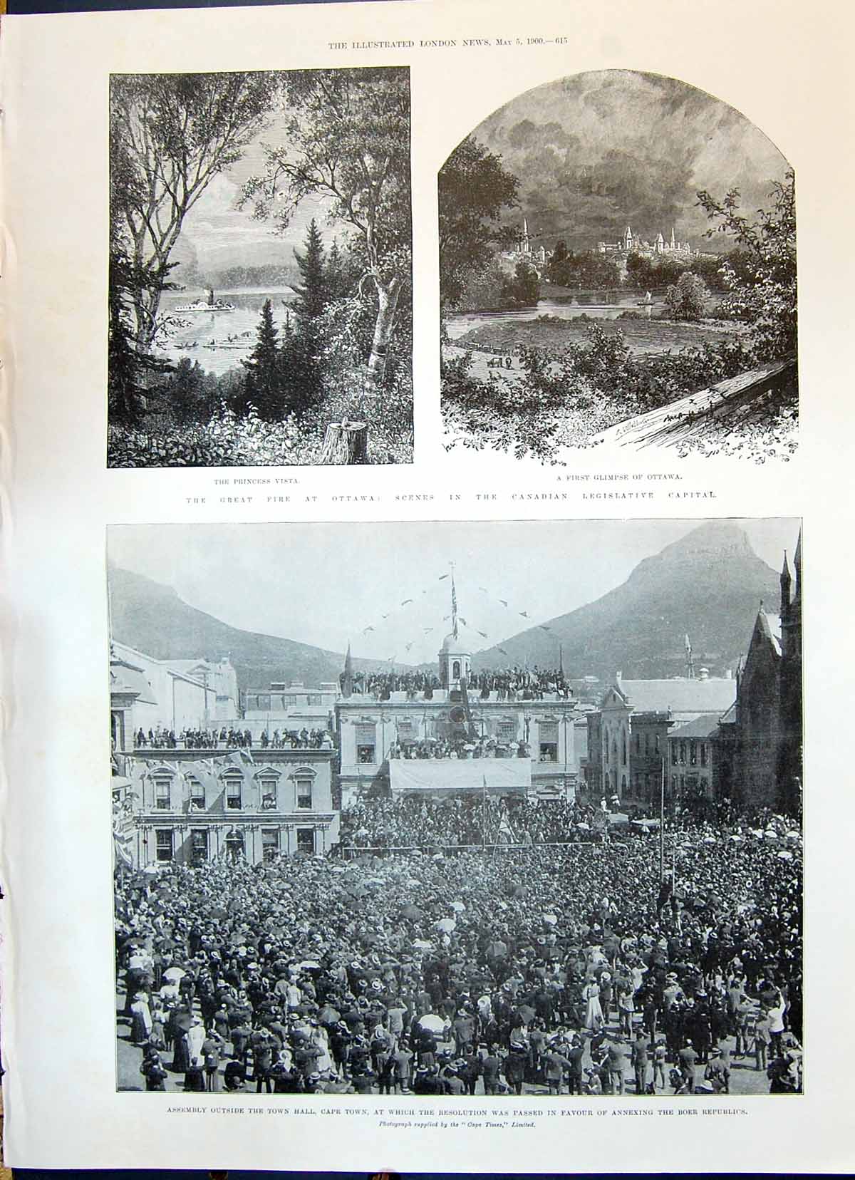 Old 1900 Fire Ottawa Princess Vista Canada Assembly Town Hall Cape To Victorian