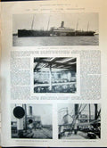 Old 1900 Atlantic Steam Ship Minneapolis Tilbury Dock Ladies Fashion Victorian