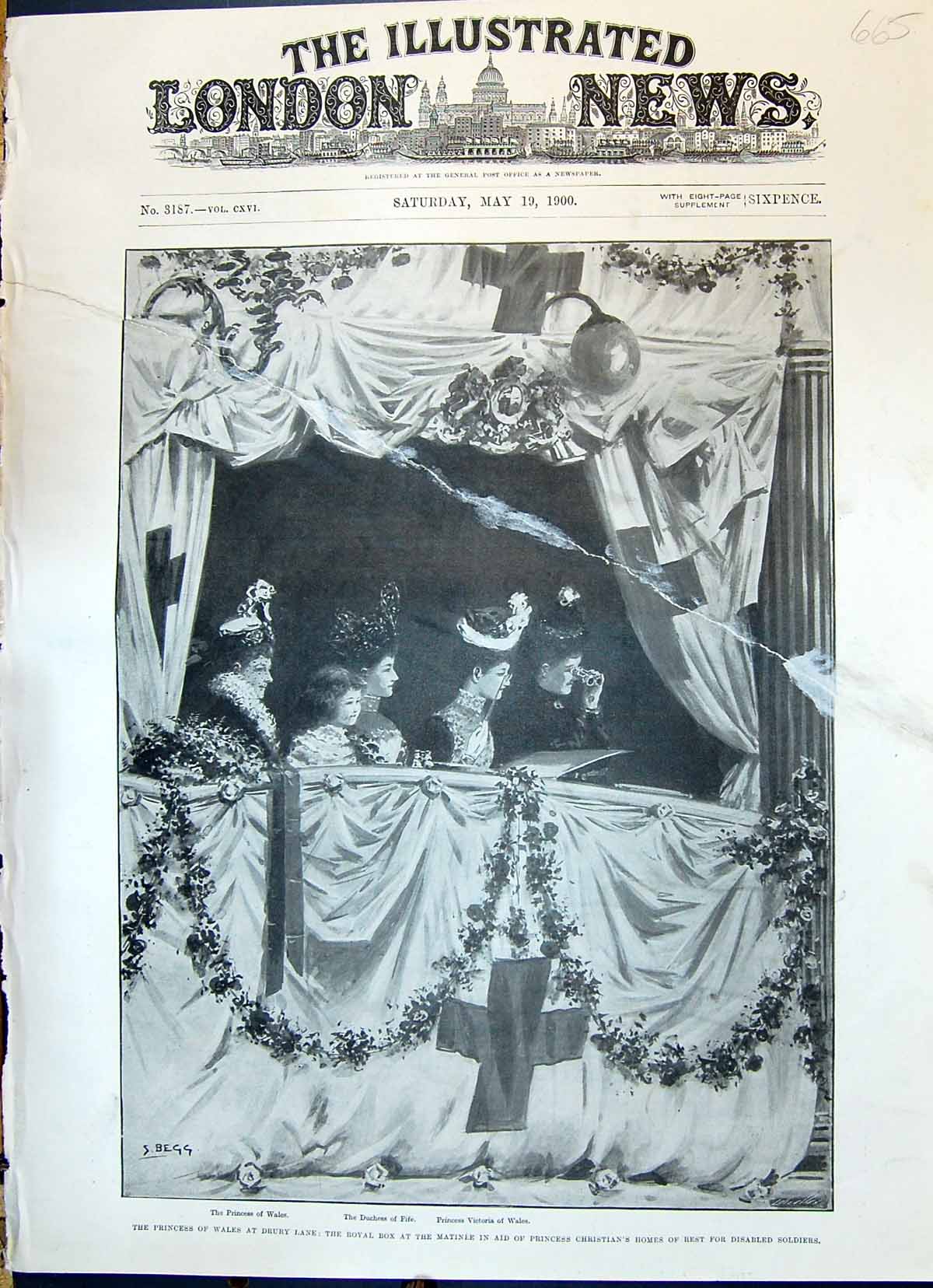 Old 1900 Princess Wales Drury Theatre Duchess Fife Victoria Disabled Victorian