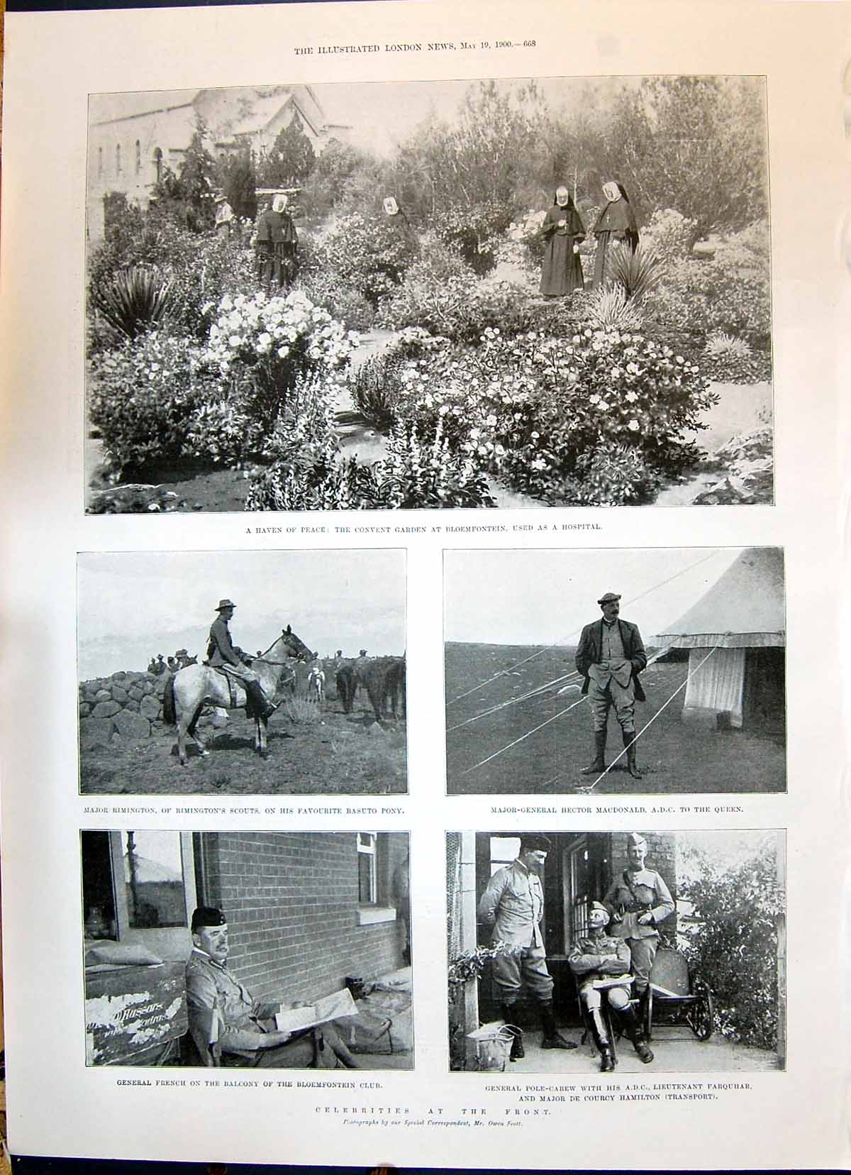 Old 1900 Convent Garden Bloemfontein Hospital Nuns Rimington Macdonal Victorian