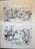 Old Print 1900 Natal War Mounted Siers Boer Kaffirs Lumsden Ian Hamilton 20th