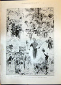Old 1900 Charity Market National Bazaar Sufferers War Naval Parade Po Victorian