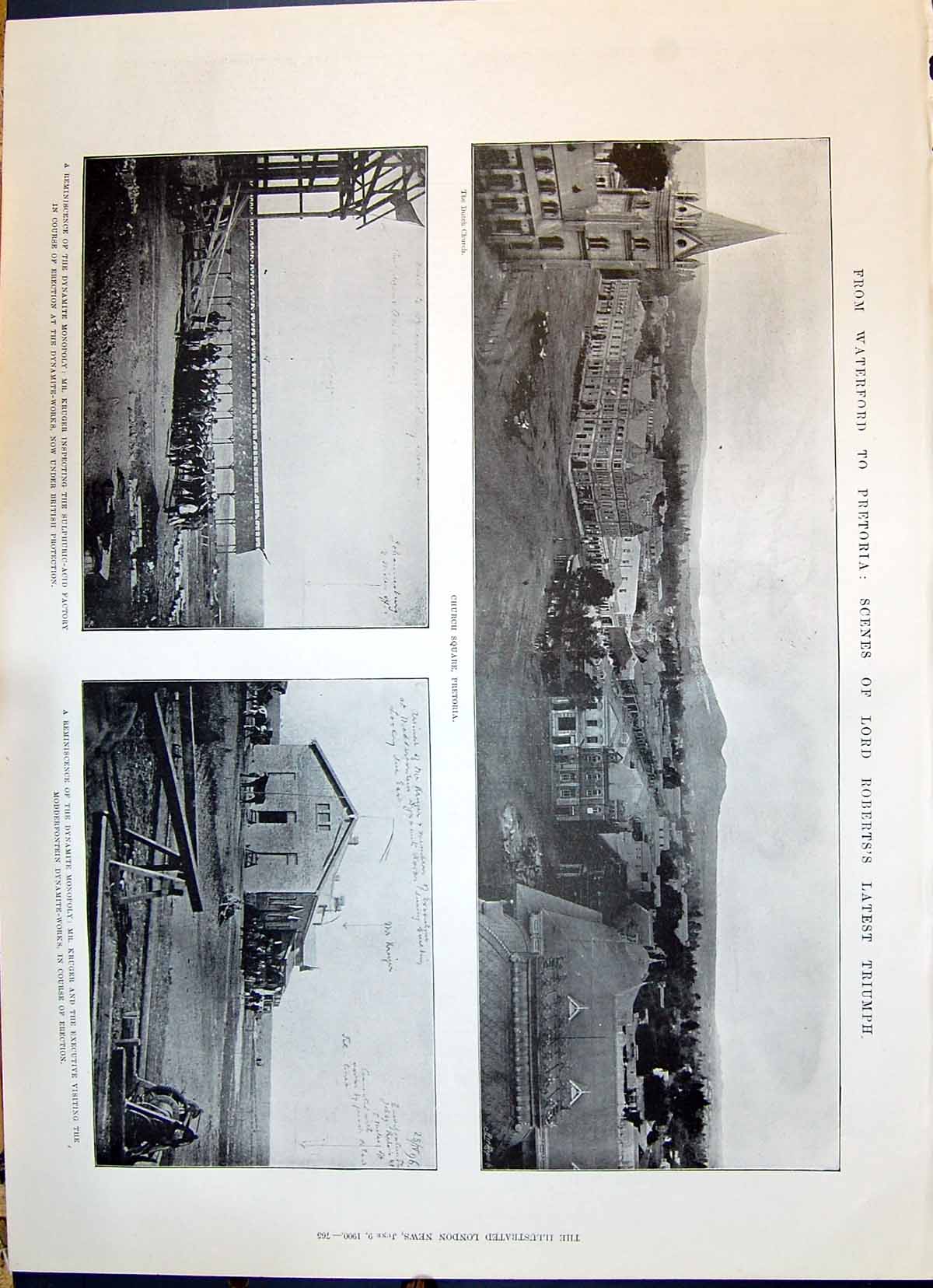 Old 1900 War Lord Roberts Church Square Pretoria Kruger Dynamite Work Victorian