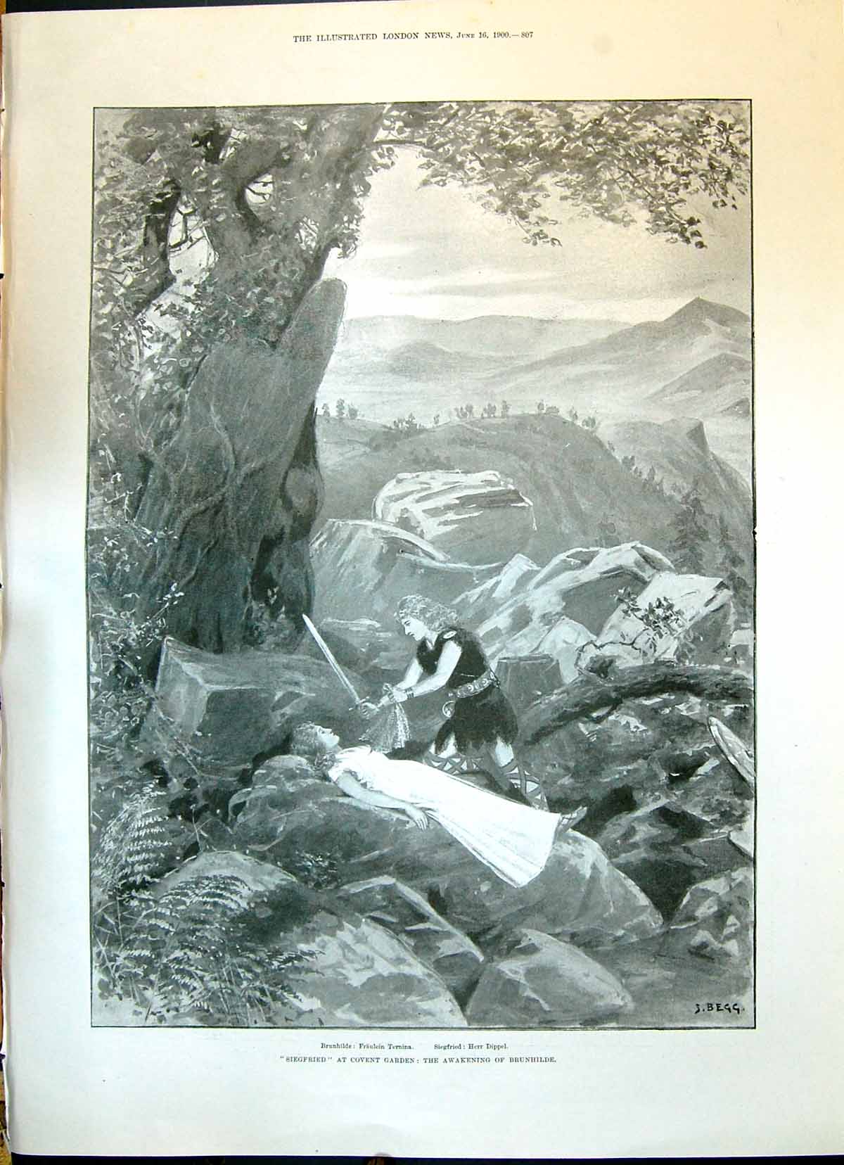 Old 1900 Siegfried Covent Garden Theatre Brunhilde Richmond Horse Sho Victorian