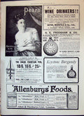 Old Print 1900 Pears Soap Frodsham Allenburys Food Ladies Fashion C.I.V. 20th