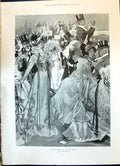 Old 1900 Royal Hunt Cup Day Ascot Horse Racing Derington Turner Ladie Victorian