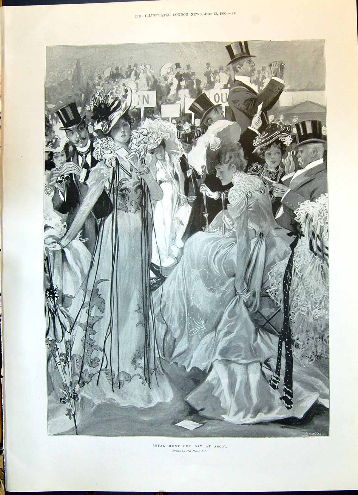 Old 1900 Royal Hunt Cup Day Ascot Horse Racing Derington Turner Ladie Victorian