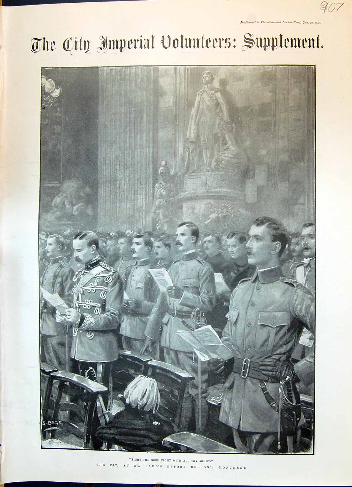 Old 1900 C.I.V. Paul'S Cathedral Nelson'S Monument Carth Castle Ship Victorian