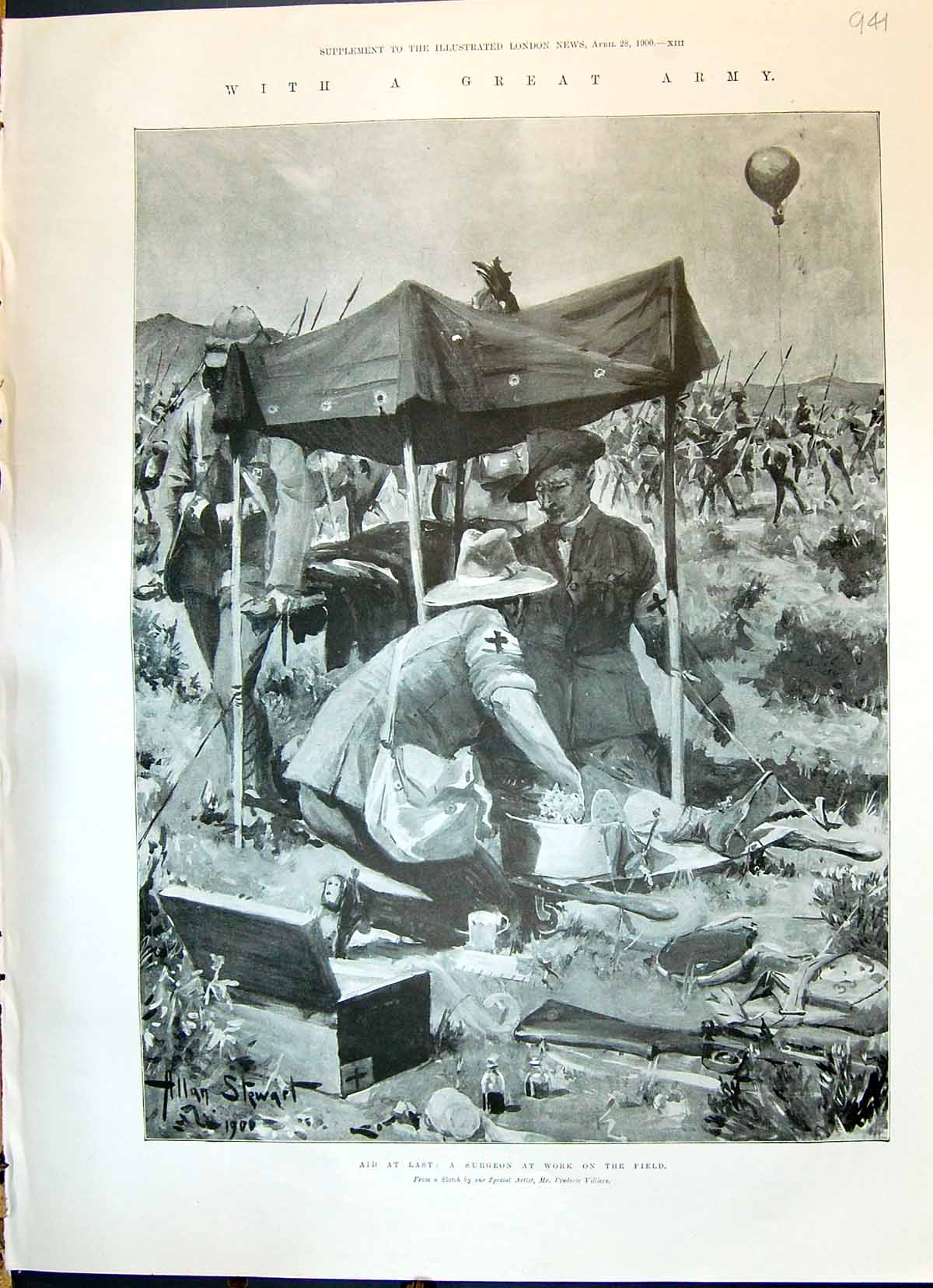 Old 1900 Surgeon Work Field War Army Highland Brigade Magersfontein S Victorian