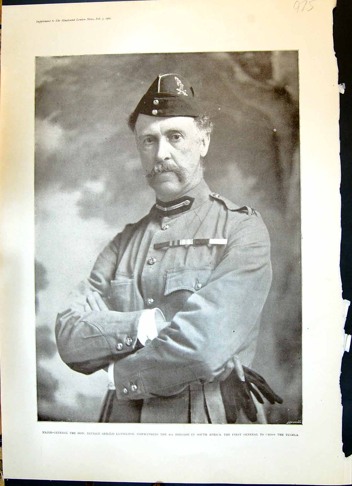 Old 1900 Major-General Neville Gerald Luttelton Commanding Brigade Af Victorian